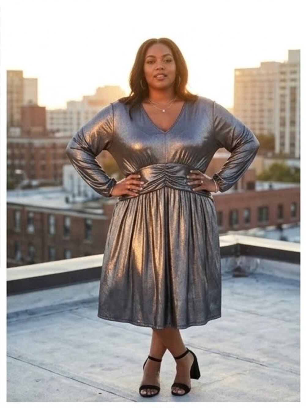 Lane Bryant Silver Dress - Size 26/28